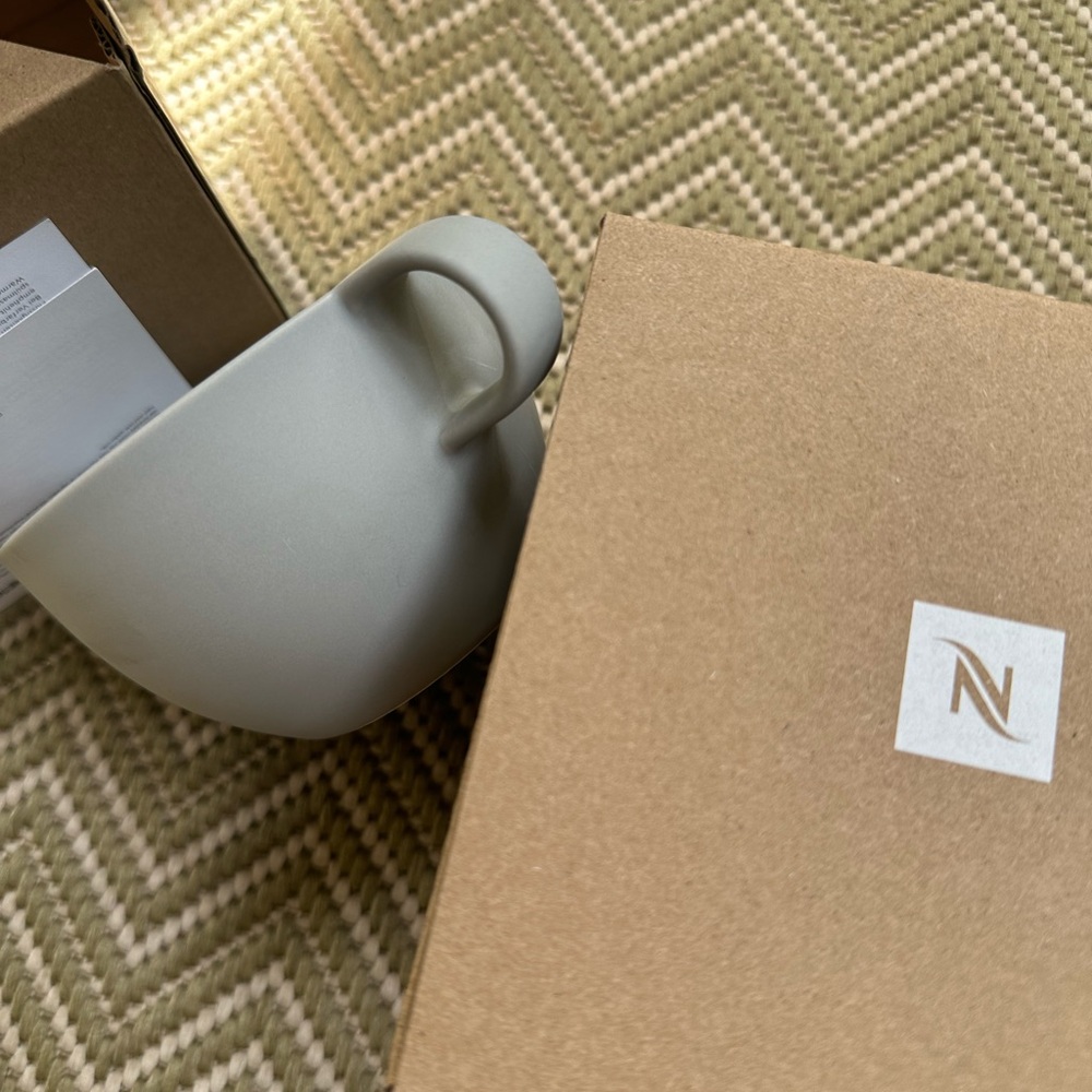 Nespresso Set of 2 NWT Barista Cappuccino Cups Medium Ceramic Porcelain Coffee - Picture 6 of 8